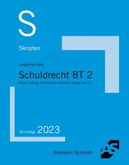 Abbildung von Langkamp / Lüdde | Skript Schuldrecht BT 2 | 20. Auflage | 2023 | beck-shop.de