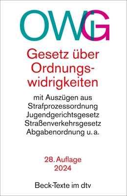 Abbildung von Gesetz über Ordnungswidrigkeiten: OWiG | 28. Auflage | 2024 | 5022 | beck-shop.de
