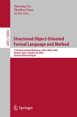 Abbildung von Liu / Duan | Structured Object-Oriented Formal Language and Method | 1. Auflage | 2023 | beck-shop.de