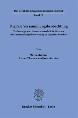 Abbildung von Martini / Thiessen | Digitale Versammlungsbeobachtung. | 1. Auflage | 2023 | 23 | beck-shop.de