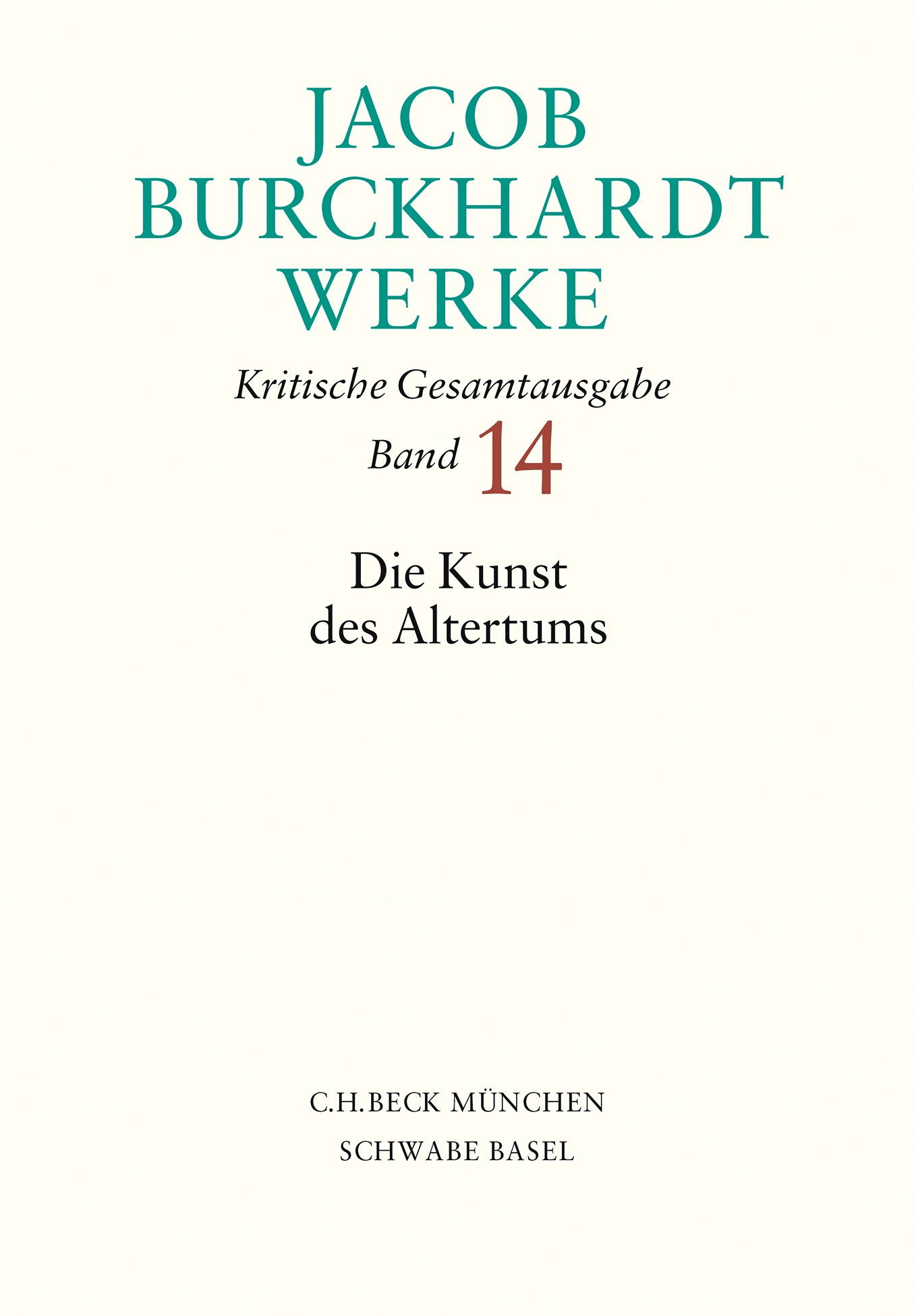 Cover: Burckhardt, Jacob, Die Kunst des Altertums