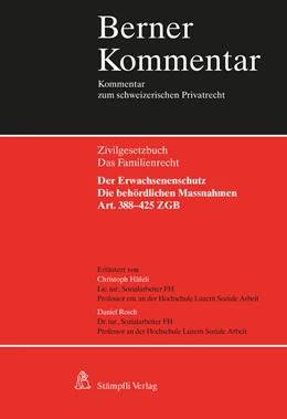 Abbildung von Häfeli / Rosch | Der Erwachsenenschutz: Die behördlichen Massnahmen, Art. 388–425 ZGB | 1. Auflage | 2023 | beck-shop.de