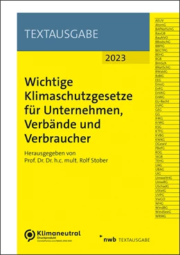 Abbildung von Stober | Wichtige Klimaschutzgesetze für Unternehmen, Verbände und Verbraucher | 1. Auflage | 2023 | beck-shop.de