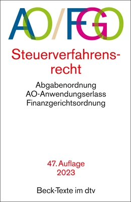 Abbildung von Abgabenordnung: AO / FGO | 47. Auflage | 2023 | 5548 | beck-shop.de