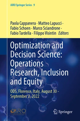 Abbildung von Cappanera / Lapucci | Optimization and Decision Science: Operations Research, Inclusion and Equity | 1. Auflage | 2023 | beck-shop.de
