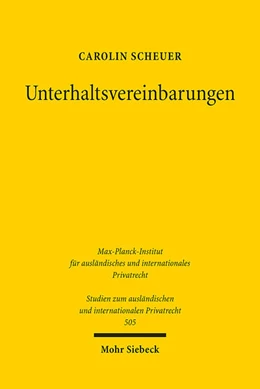 Abbildung von Scheuer | Unterhaltsvereinbarungen | 1. Auflage | 2023 | 505 | beck-shop.de