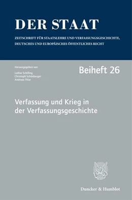 Abbildung von Thier / Schilling | Verfassung und Krieg in der Verfassungsgeschichte. | 1. Auflage | 2023 | 26 | beck-shop.de