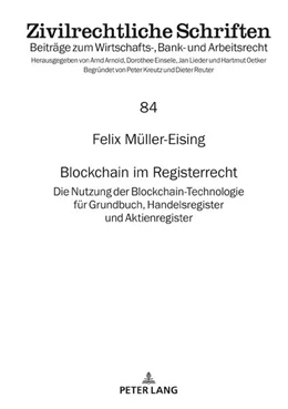 Abbildung von Müller-Eising | Blockchain im Registerrecht | 1. Auflage | 2023 | beck-shop.de