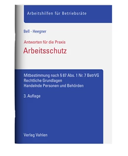Abbildung von Bell / Heegner | Arbeitsschutz | 3. Auflage | 2023 | beck-shop.de