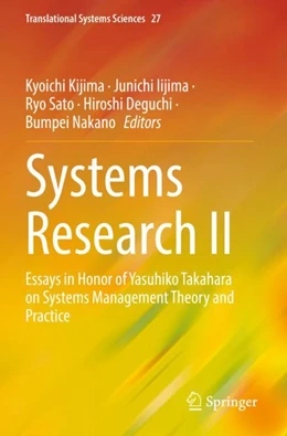 Abbildung von Kijima / Iijima | Systems Research II | 1. Auflage | 2023 | 27 | beck-shop.de