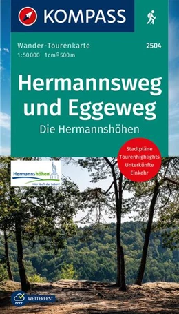 Abbildung von KOMPASS Wander-Tourenkarte Hermannsweg und Eggeweg, Die Hermannshöhen 1:50.000 | 2. Auflage | 2023 | beck-shop.de