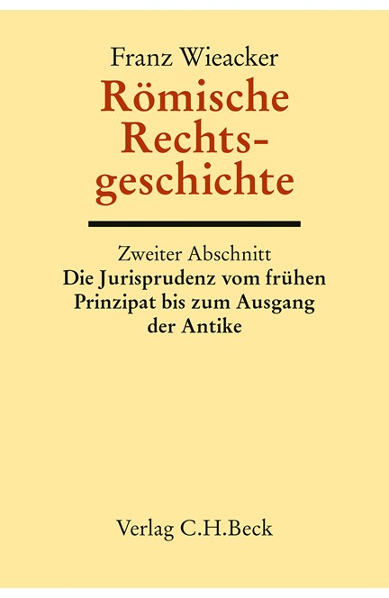 Cover: Franz Wieacker, Römische Rechtsgeschichte