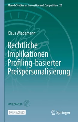 Abbildung von Wiedemann | Rechtliche Implikationen Profiling-basierter Preispersonalisierung | 1. Auflage | 2023 | beck-shop.de