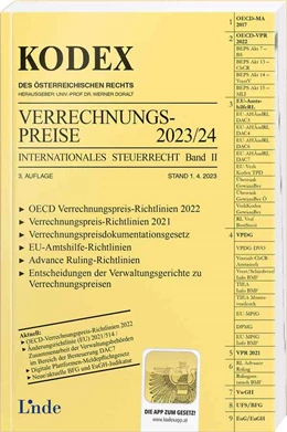 Abbildung von Macho / Doralt | KODEX Verrechnungspreise 2023/24 | 3. Auflage | 2023 | 2 | beck-shop.de