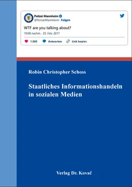 Abbildung von Schoss | Staatliches Informationshandeln in sozialen Medien | 1. Auflage | 2023 | 159 | beck-shop.de