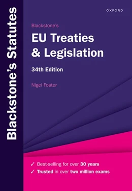 Abbildung von Foster | Blackstone's EU Treaties & Legislation | 34. Auflage | 2023 | beck-shop.de