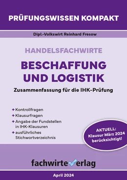 Abbildung von Fresow | Handelsfachwirte: Beschaffung und Logistik | 9. Auflage | 2024 | beck-shop.de