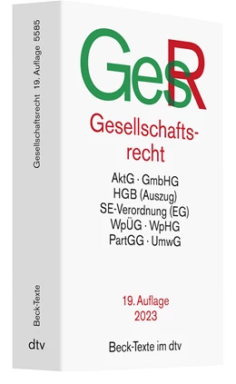Abbildung von Gesellschaftsrecht: GesR | 19. Auflage | 2023 | 5585 | beck-shop.de