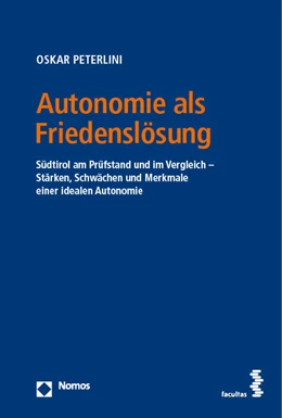 Abbildung von Peterlini | Autonomie als Friedenslösung | 1. Auflage | 2023 | beck-shop.de