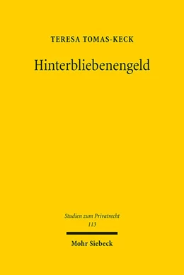 Abbildung von Tomas-Keck | Hinterbliebenengeld | 1. Auflage | 2023 | 113 | beck-shop.de