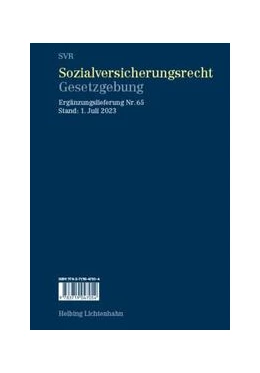 Abbildung von Imhof | Sozialversicherungsrecht - Gesetzgebung EL 65 | 1. Auflage | 2023 | beck-shop.de