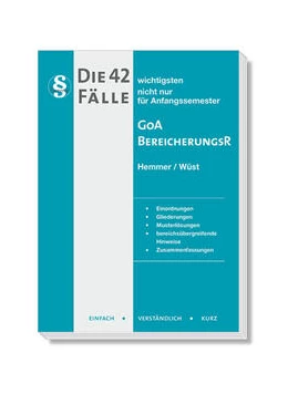 Abbildung von Hemmer / Wüst | Die 42 wichtigsten Fälle GoA / Bereicherungsrecht | 12. Auflage | 2023 | beck-shop.de
