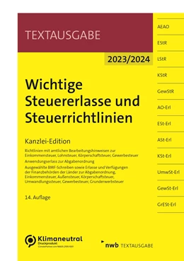 Abbildung von Wichtige Steuererlasse und Steuerrichtlinien 2023/2024 | 14. Auflage | 2023 | beck-shop.de