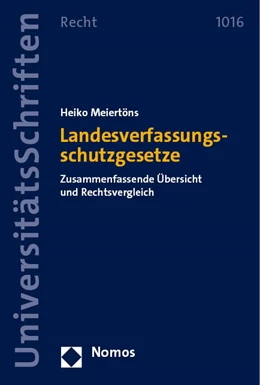 Abbildung von Meiertöns | Landesverfassungsschutzgesetze | 1. Auflage | 2023 | 1016 | beck-shop.de