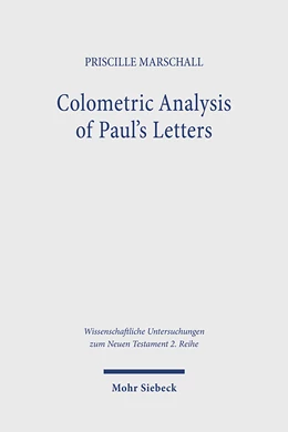 Abbildung von Marschall | Colometric Analysis of Paul's Letters | 1. Auflage | 2024 | 603 | beck-shop.de