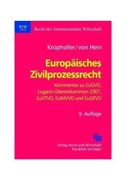 Abbildung von Kropholler / von Hein | Europäisches Zivilprozessrecht | 9. Auflage | 2011 | beck-shop.de