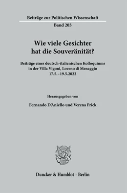 Abbildung von D'Aniello / Frick | Wie viele Gesichter hat die Souveränität? | 1. Auflage | 2023 | beck-shop.de