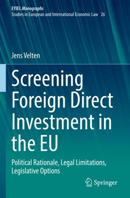 Abbildung von Velten | Screening Foreign Direct Investment in the EU | 1. Auflage | 2023 | beck-shop.de