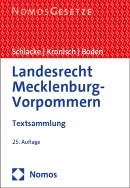 Abbildung von Schlacke / Kronisch | Landesrecht Mecklenburg-Vorpommern | 25. Auflage | 2023 | beck-shop.de