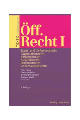 Abbildung von Hänni / Belser Wyss | Texto Öff. Recht I | 6. Auflage | 2023 | beck-shop.de