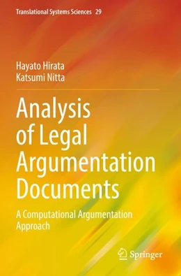 Abbildung von Hirata / Nitta | Analysis of Legal Argumentation Documents | 1. Auflage | 2023 | 29 | beck-shop.de