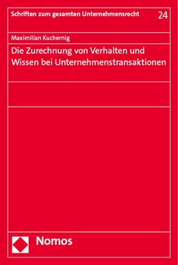 Abbildung von Kuchernig | Die Zurechnung von Verhalten und Wissen bei Unternehmenstransaktionen | 1. Auflage | 2023 | 24 | beck-shop.de