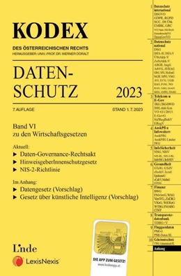 Abbildung von Pachinger / Doralt | KODEX Datenschutz 2023 | 7. Auflage | 2023 | beck-shop.de