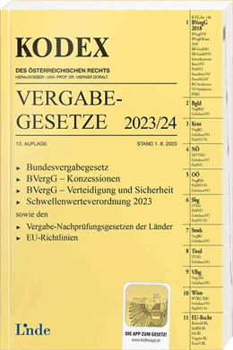 Abbildung von Konetzky / Doralt | KODEX Vergabegesetze 2023/24 | 13. Auflage | 2023 | beck-shop.de