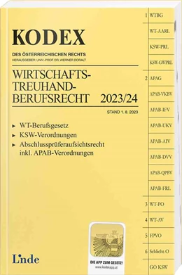 Abbildung von Benesch / Doralt | KODEX Wirtschaftstreuhand-Berufsrecht 2023/24 | 1. Auflage | 2023 | beck-shop.de