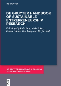 Abbildung von De Jong / Faber | De Gruyter Handbook of Sustainable Entrepreneurship Research | 1. Auflage | 2023 | beck-shop.de