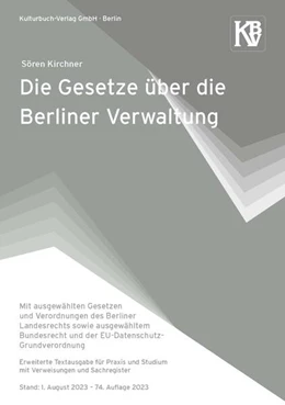 Abbildung von Kirchner | Die Gesetze über die Berliner Verwaltung | 74. Auflage | 2023 | beck-shop.de
