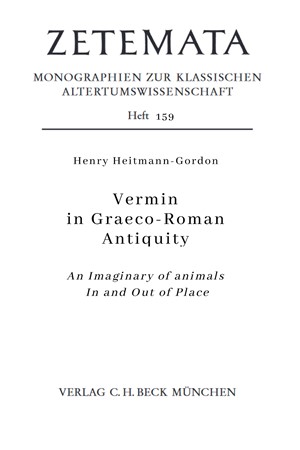 Cover: Henry Heitmann-Gordon, Vermin in Graeco-Roman Antiquity