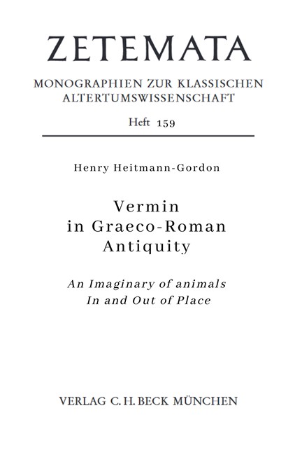 Cover: Henry Heitmann-Gordon, Vermin in Graeco-Roman Antiquity