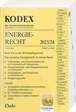 Abbildung von Šaric-Gruber / Doralt | KODEX Energierecht 2023/24 | 3. Auflage | 2023 | beck-shop.de