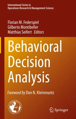 Abbildung von Federspiel / Montibeller | Behavioral Decision Analysis | 1. Auflage | 2024 | 350 | beck-shop.de