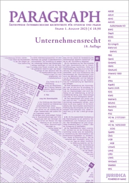 Abbildung von Artmann / Karollus | Paragraph - Unternehmensrecht | 18. Auflage | 2023 | beck-shop.de