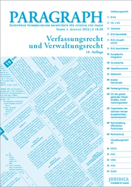 Abbildung von Leitl-Staudinger | Paragraph - Verfassungs- und Verwaltungsrecht | 18. Auflage | 2023 | beck-shop.de