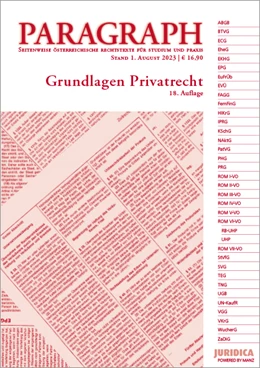 Abbildung von Riedler | Paragraph - Grundlagen Privatrecht | 18. Auflage | 2023 | beck-shop.de