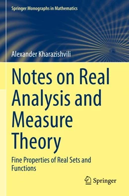 Abbildung von Kharazishvili | Notes on Real Analysis and Measure Theory | 1. Auflage | 2023 | beck-shop.de