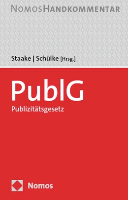 Abbildung von Staake / Schülke (Hrsg.) | Publizitätsgesetz: PublG | 1. Auflage | 2024 | beck-shop.de